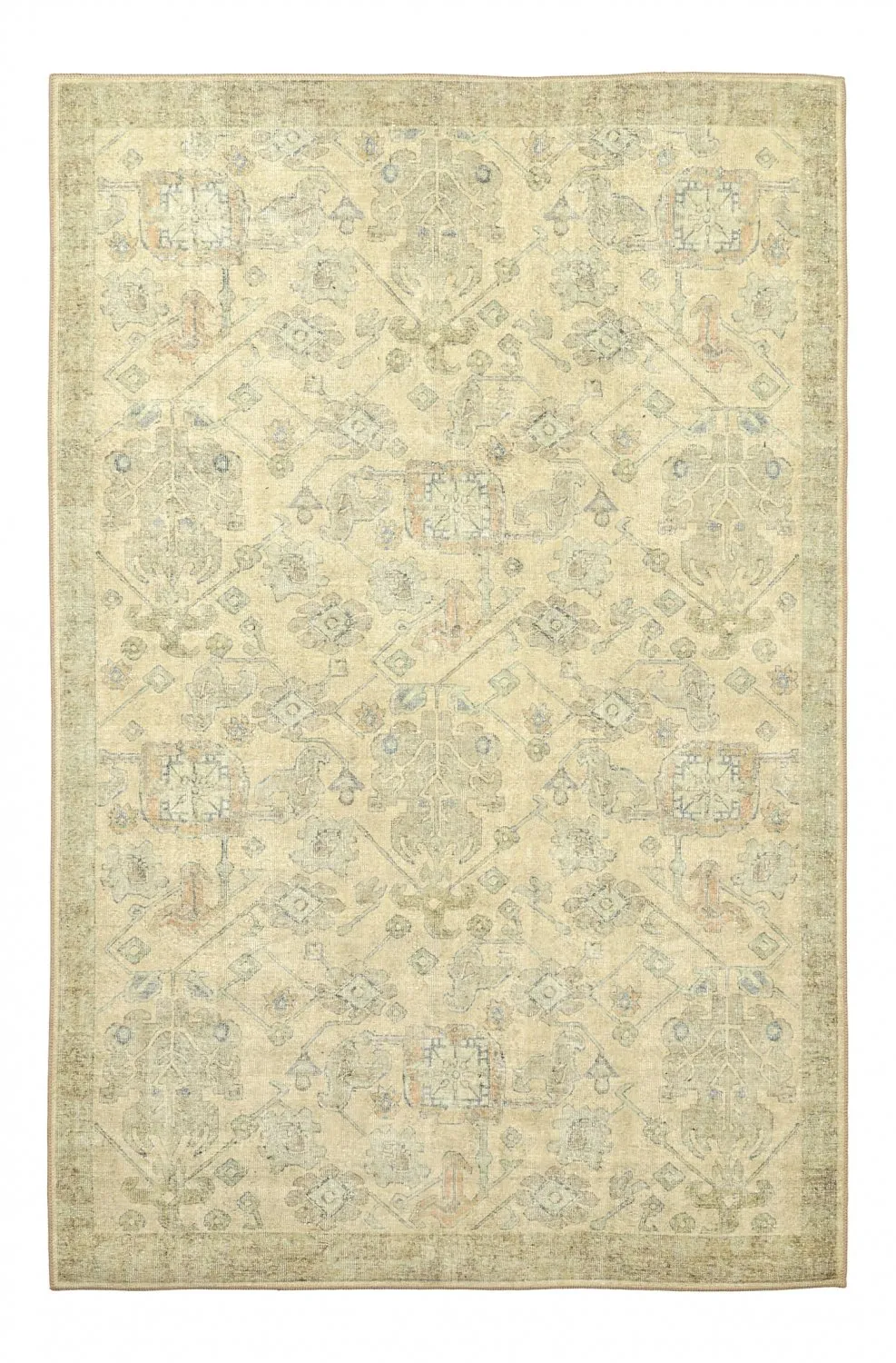 Vlakgeweven vloerkleed - Noura (beige)