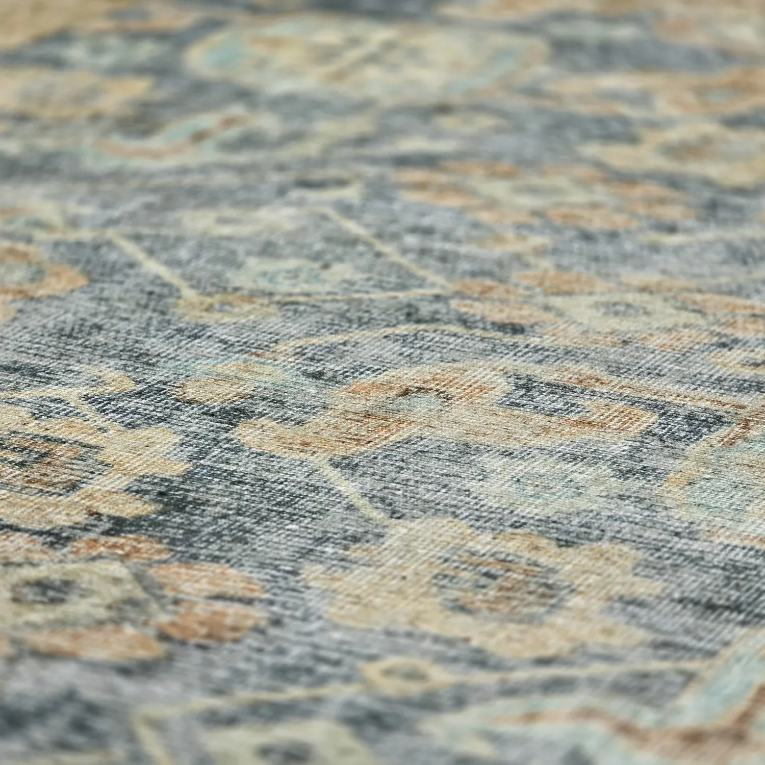 Vlakgeweven vloerkleed - Noura (blauw)