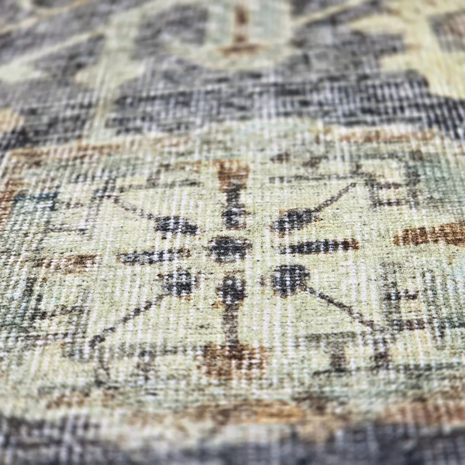 Vlakgeweven vloerkleed - Noura (donkerblauw)