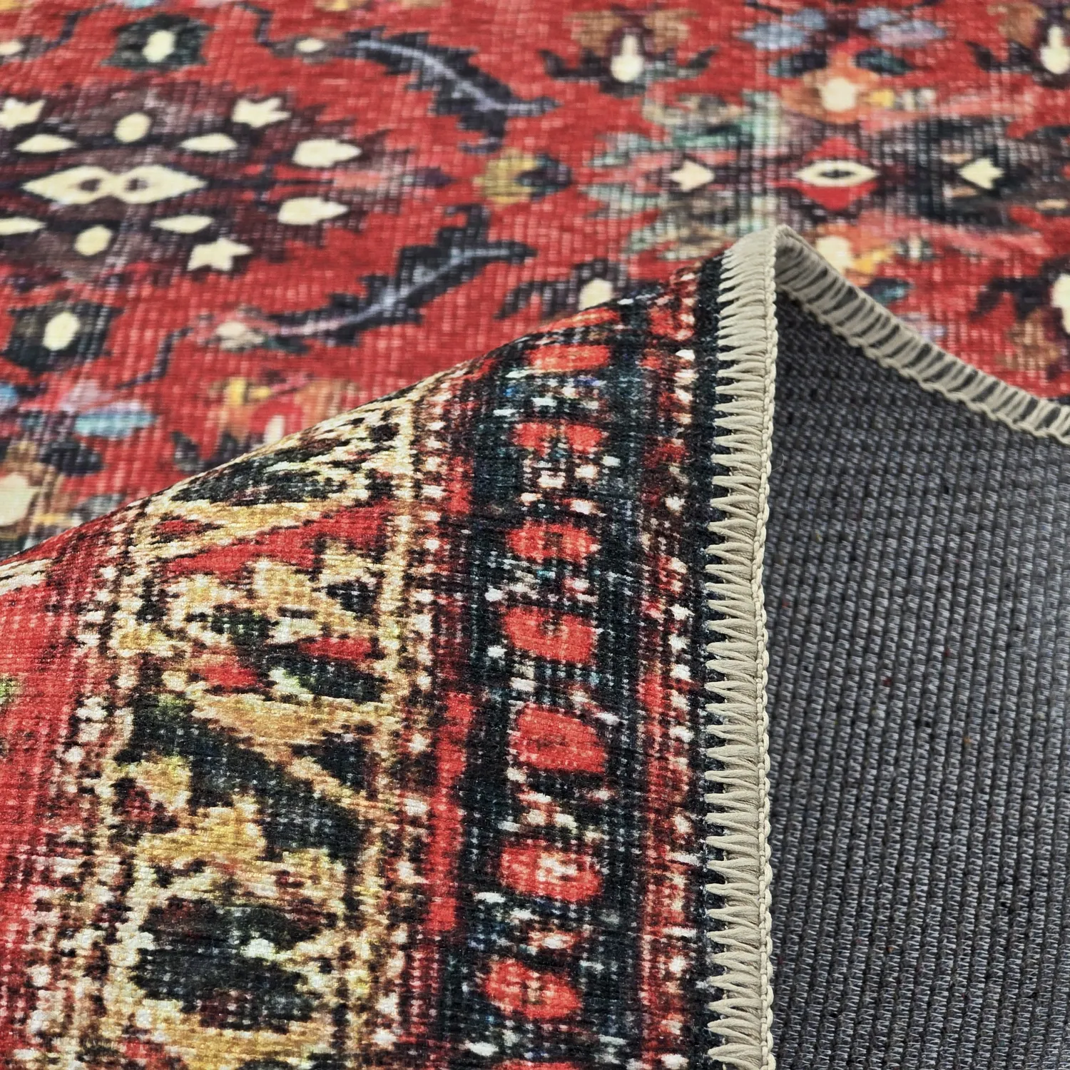 Vlakgeweven vloerkleed - Omarien (rood)