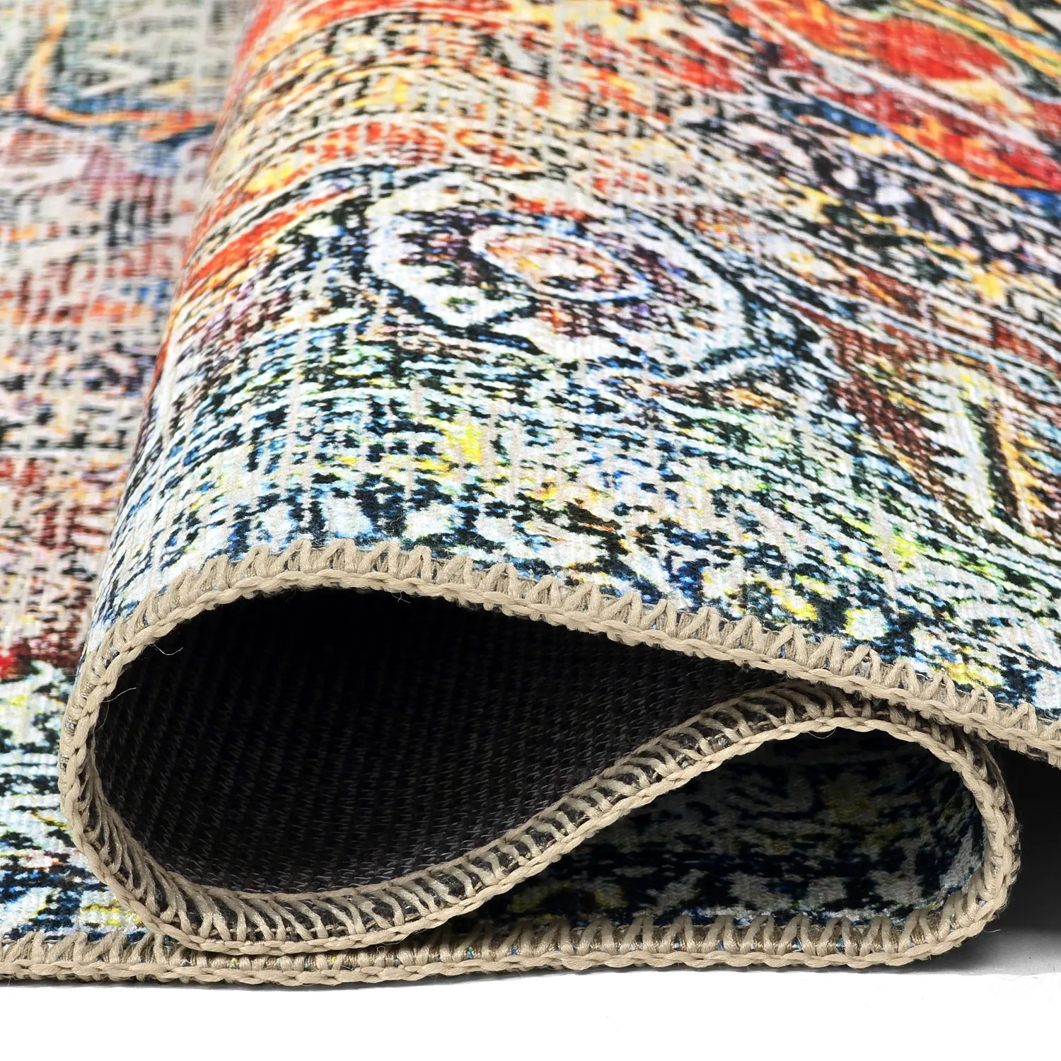 Vlakgeweven vloerkleed - Oriental Rainbow (multi)