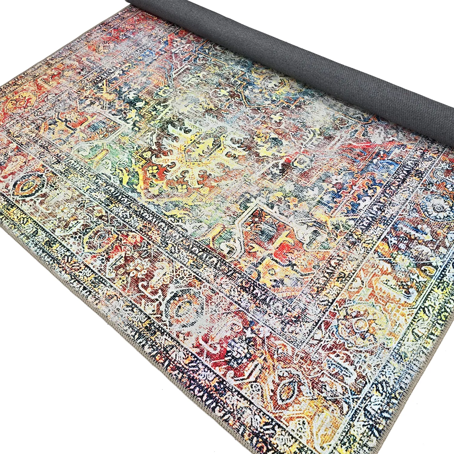 Vlakgeweven vloerkleed - Oriental Rainbow (multi)