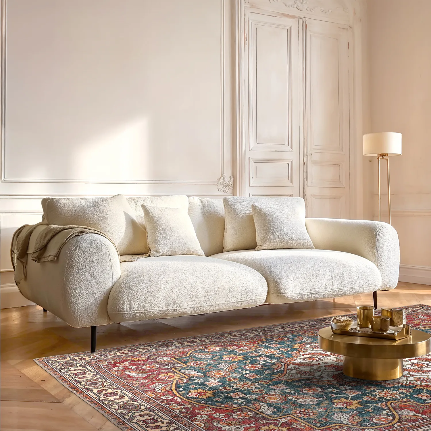 Vlakgeweven vloerkleed - Samaria (rood)