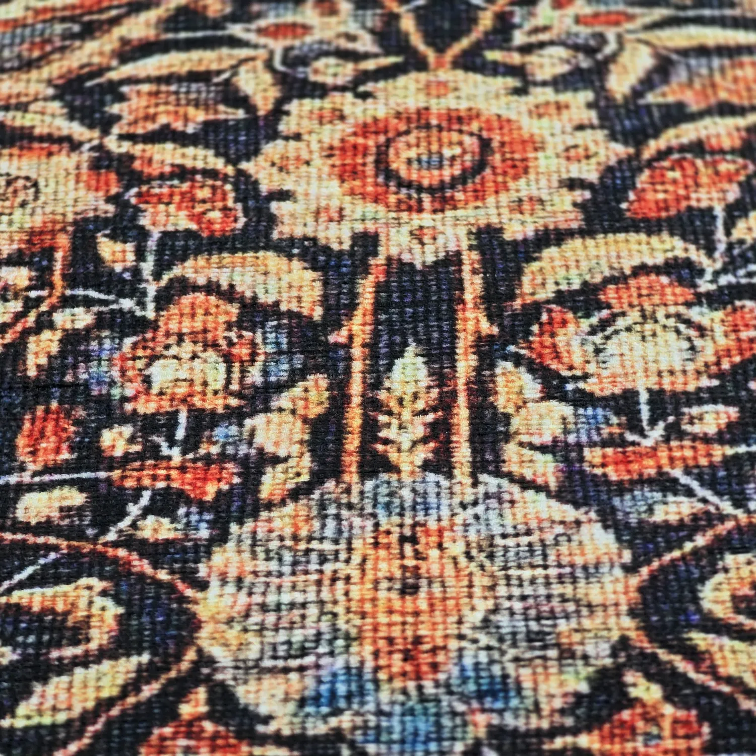 Vlakgeweven vloerkleed - Selamira (blauw/multi)