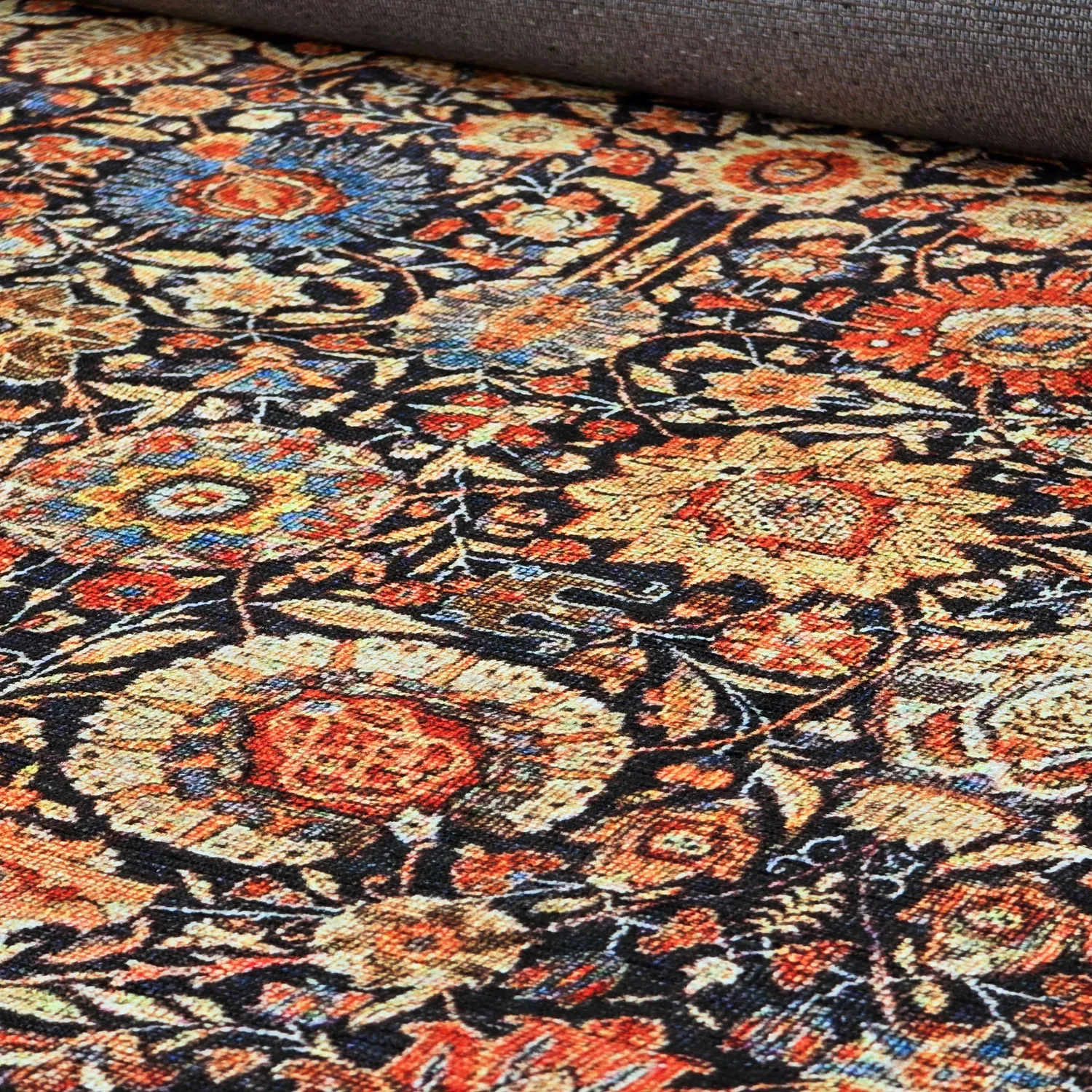 Vlakgeweven vloerkleed - Selamira (blauw/multi)