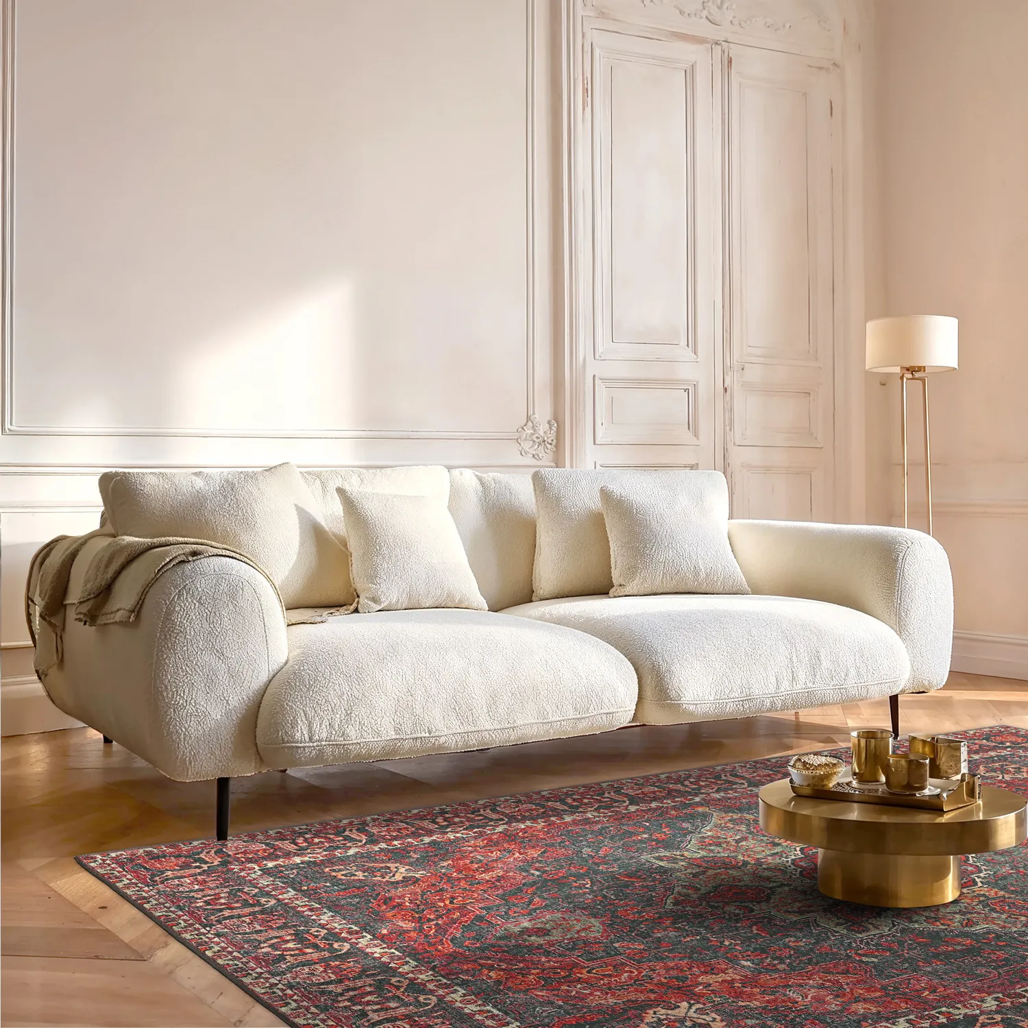 Vlakgeweven vloerkleed - Velamir (rood)