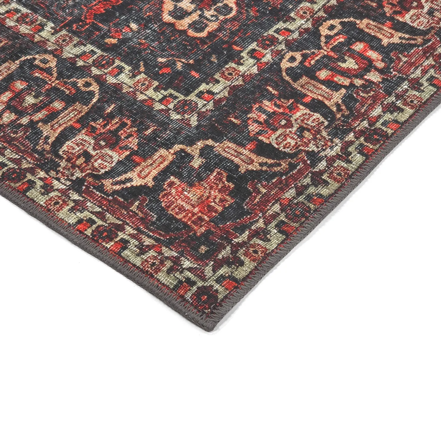 Vlakgeweven vloerkleed - Velamir (rood)