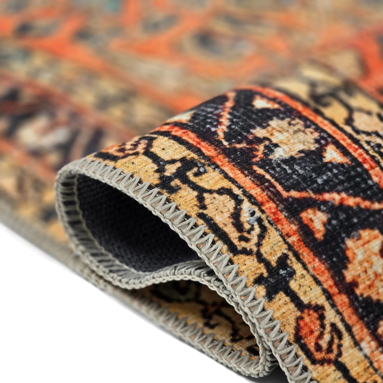 Vlakgeweven vloerkleed - Yasirah (oranje)