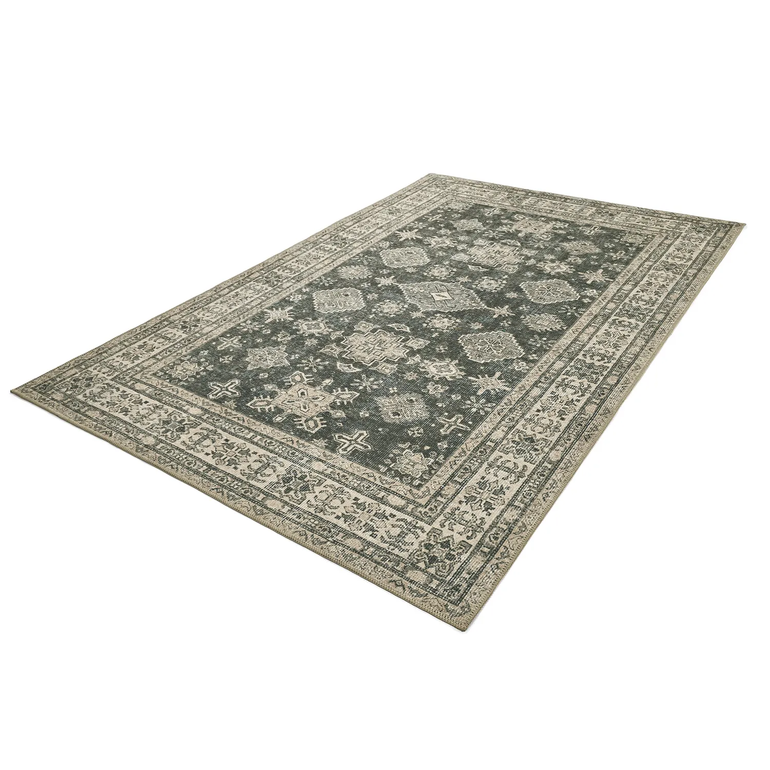 Vlakgeweven vloerkleed - Zuleina (groente)