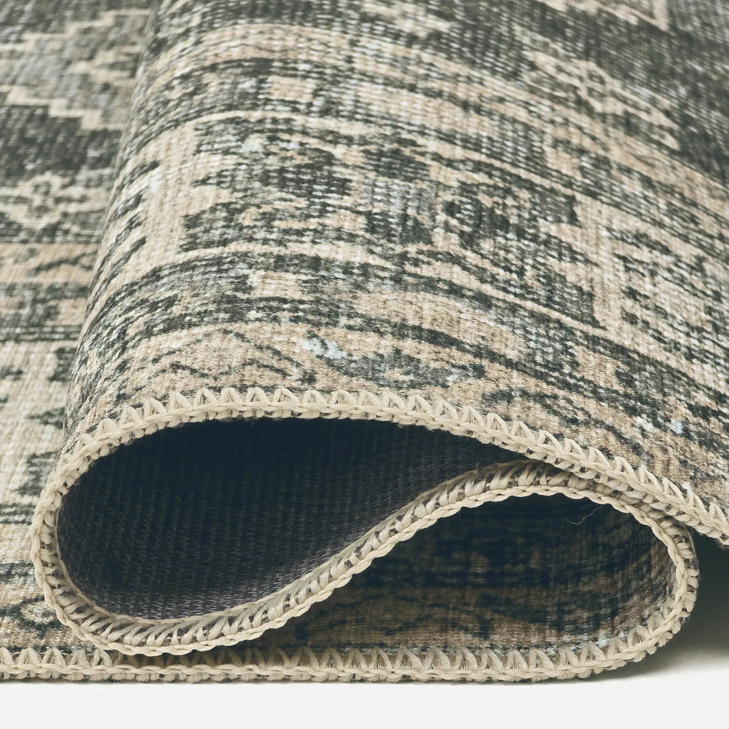 Vlakgeweven vloerkleed - Zuleina (groente)