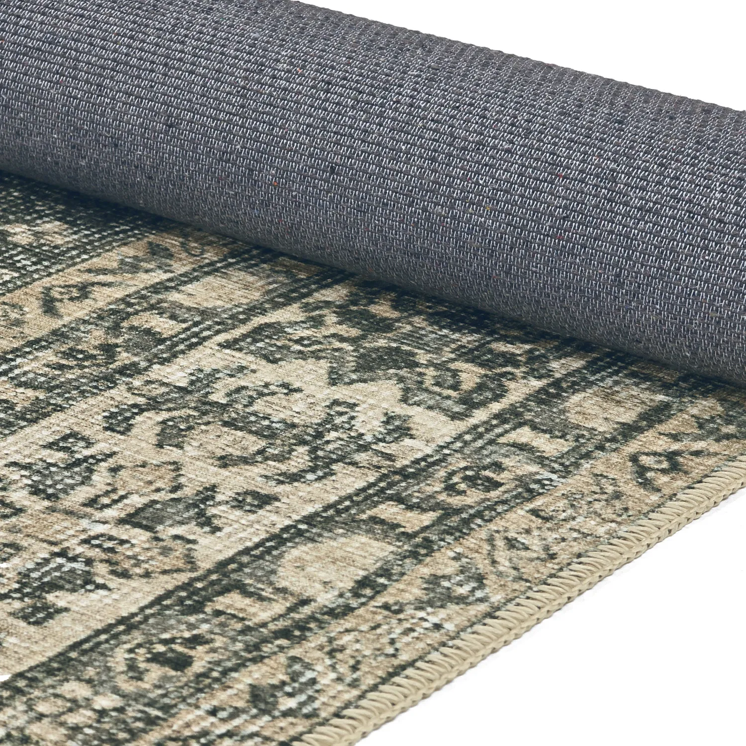 Vlakgeweven vloerkleed - Zuleina (groente)