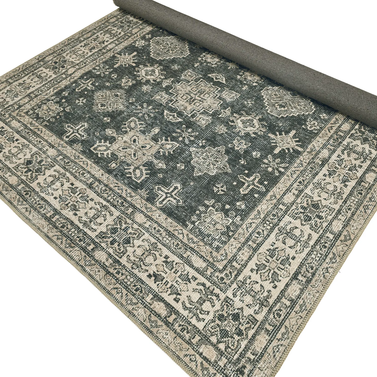 Vlakgeweven vloerkleed - Zuleina (groente)