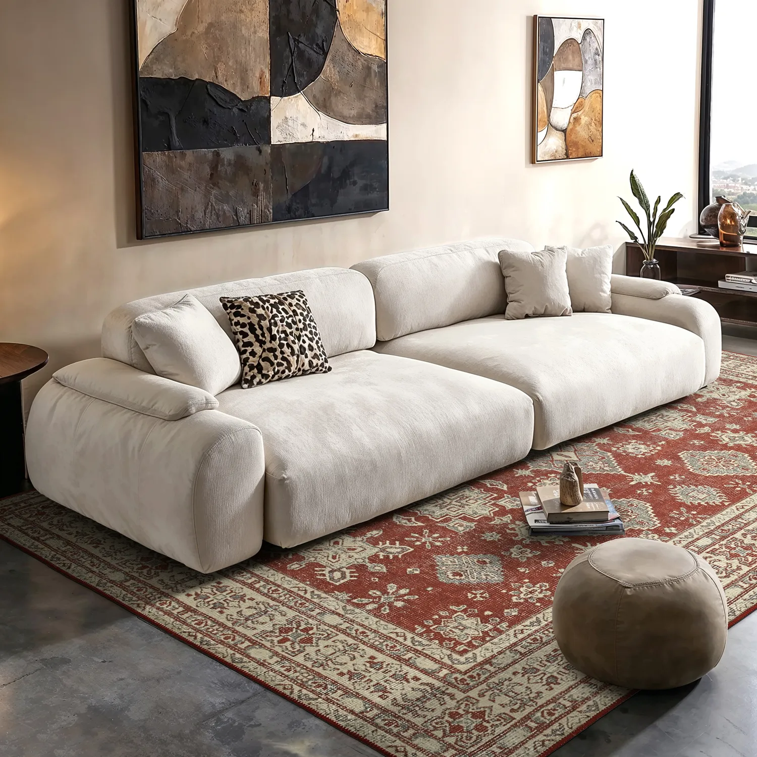 Vlakgeweven vloerkleed - Zuleina (rood)