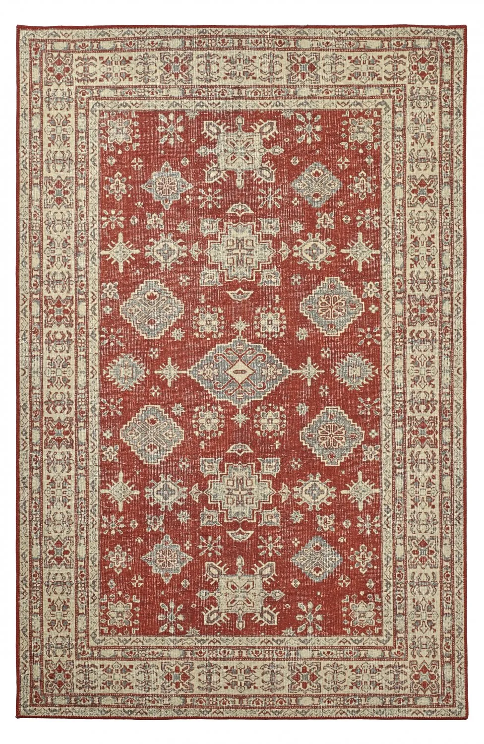 Vlakgeweven vloerkleed - Zuleina (rood)