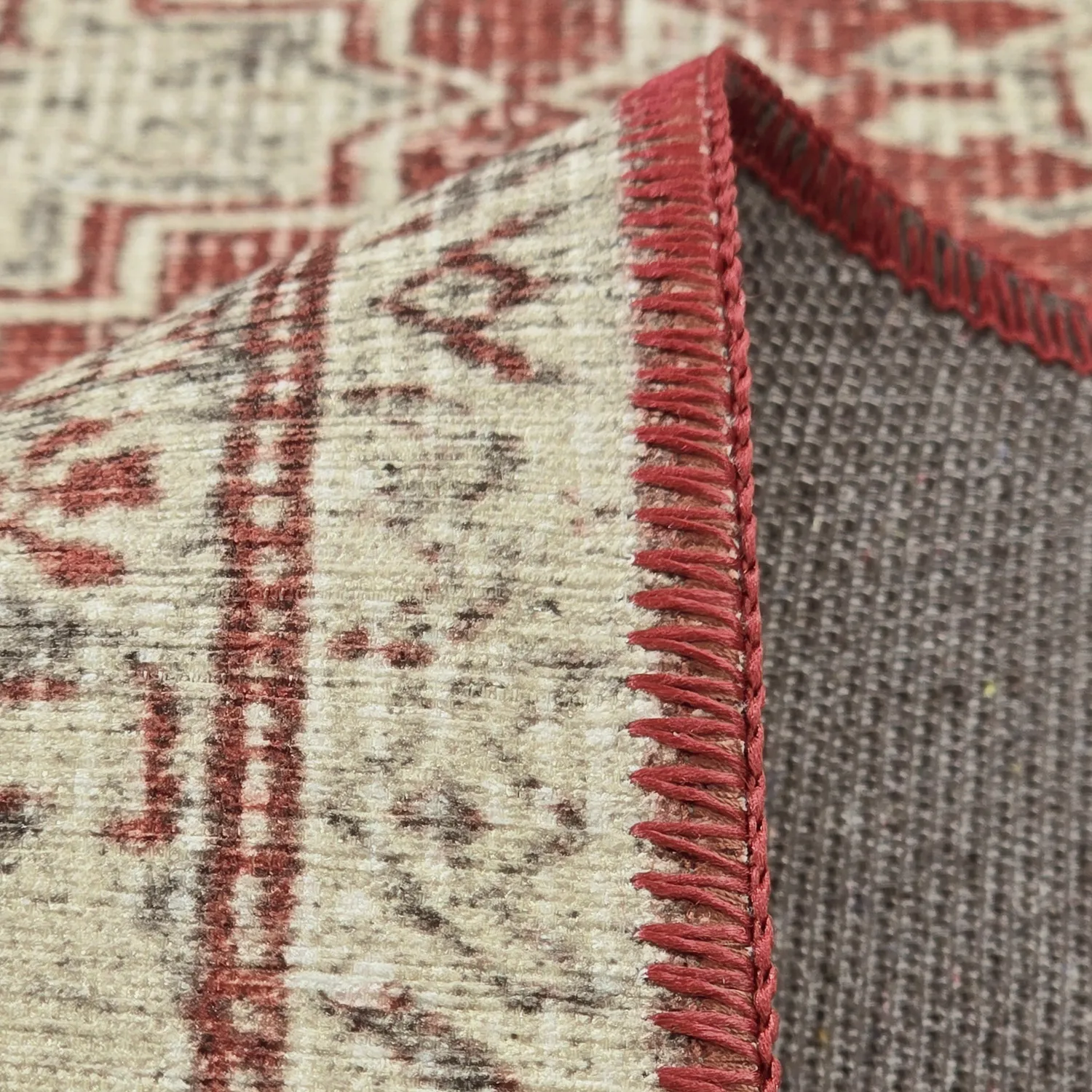 Vlakgeweven vloerkleed - Zuleina (rood)