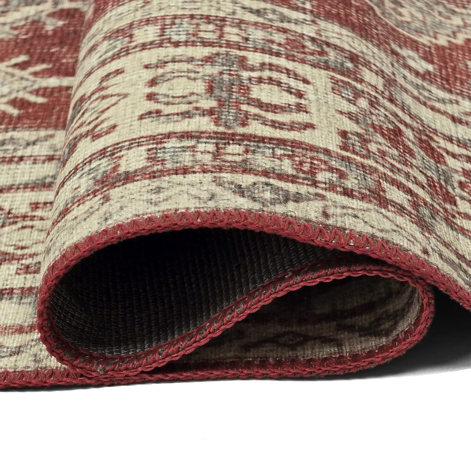 Vlakgeweven vloerkleed - Zuleina (rood)