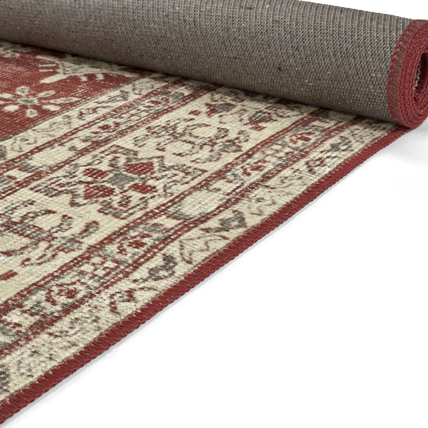 Vlakgeweven vloerkleed - Zuleina (rood)