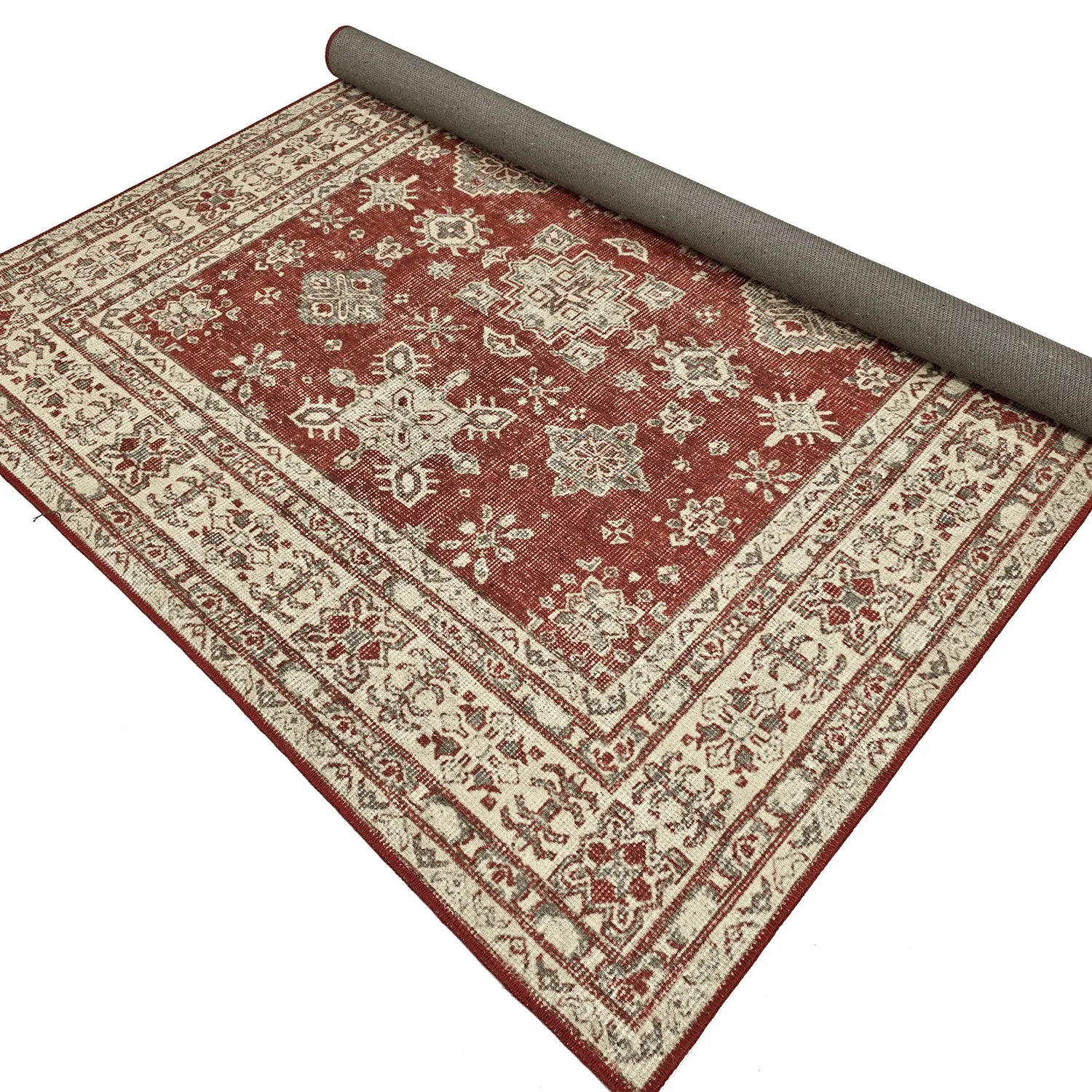 Vlakgeweven vloerkleed - Zuleina (rood)