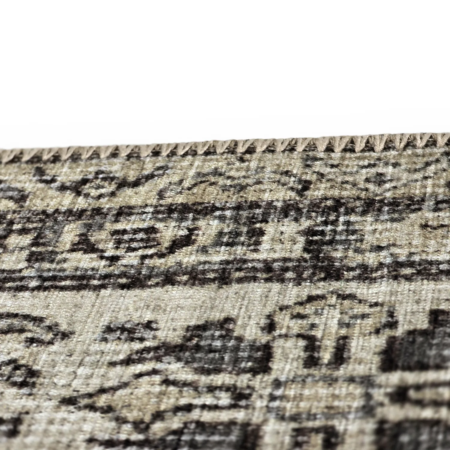 Vlakgeweven vloerkleed - Zuleina (donkergrijs)