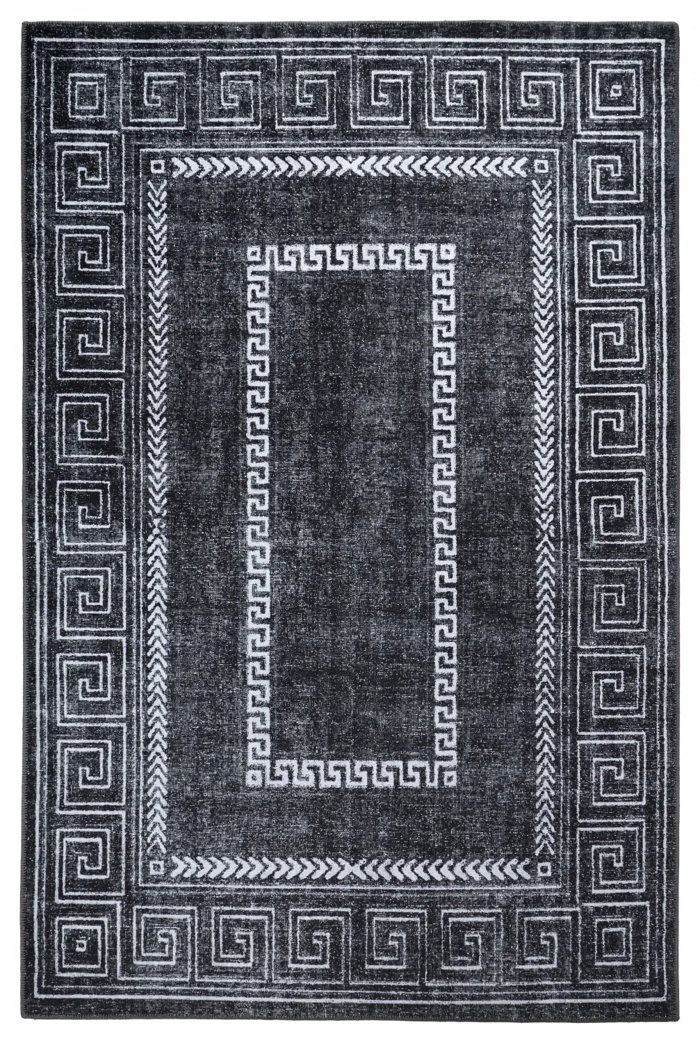 Vlakgeweven vloerkleed - Ankara Versace (zwart)