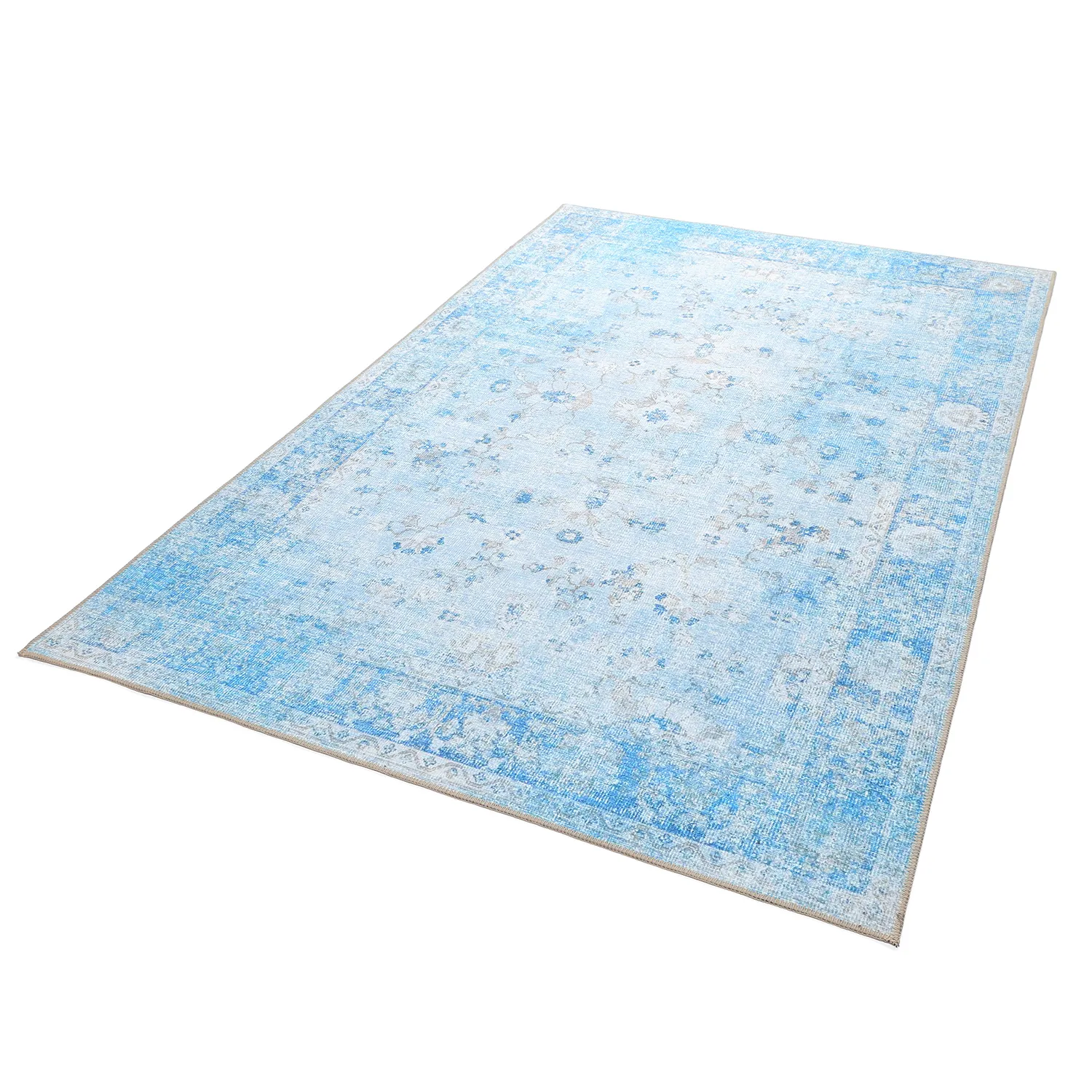 Vlakgeweven vloerkleed - Gombalia (blauw)