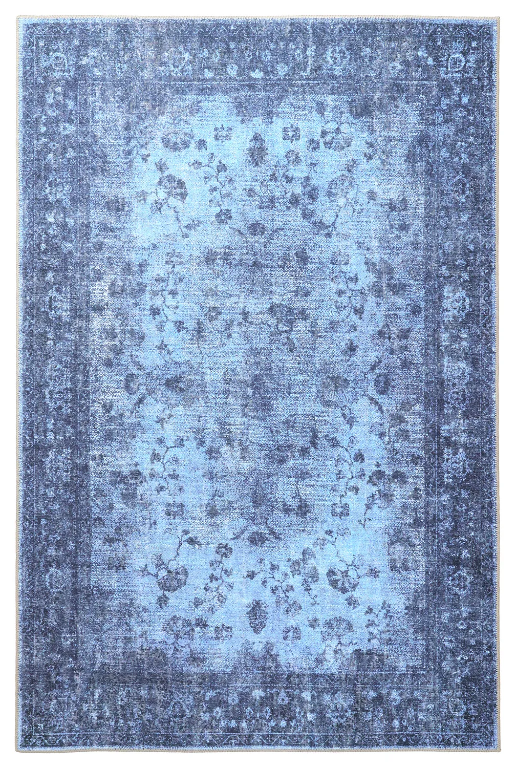 Vlakgeweven vloerkleed - Gombalia (marineblauw)