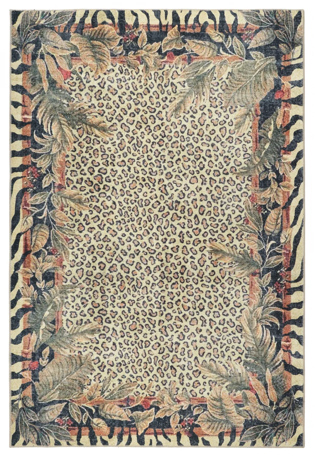 Vlakgeweven vloerkleed - Katavi (beige/multi)