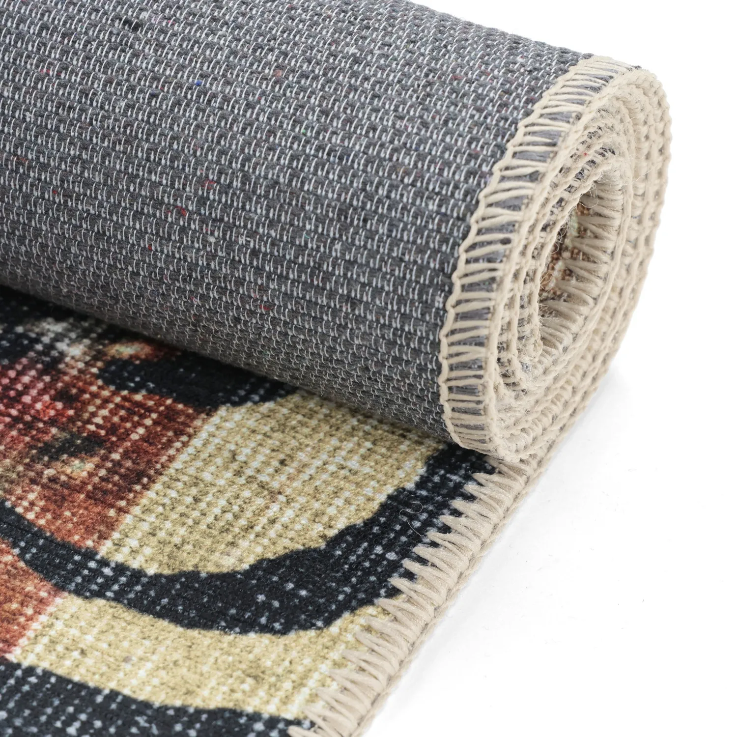 Vlakgeweven vloerkleed - Katavi (beige/multi)