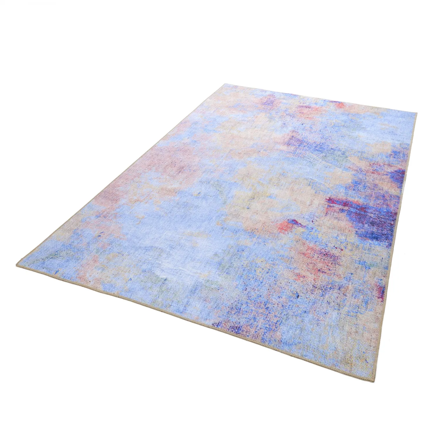 Vlakgeweven vloerkleed - Mogoro (blauw/multi)
