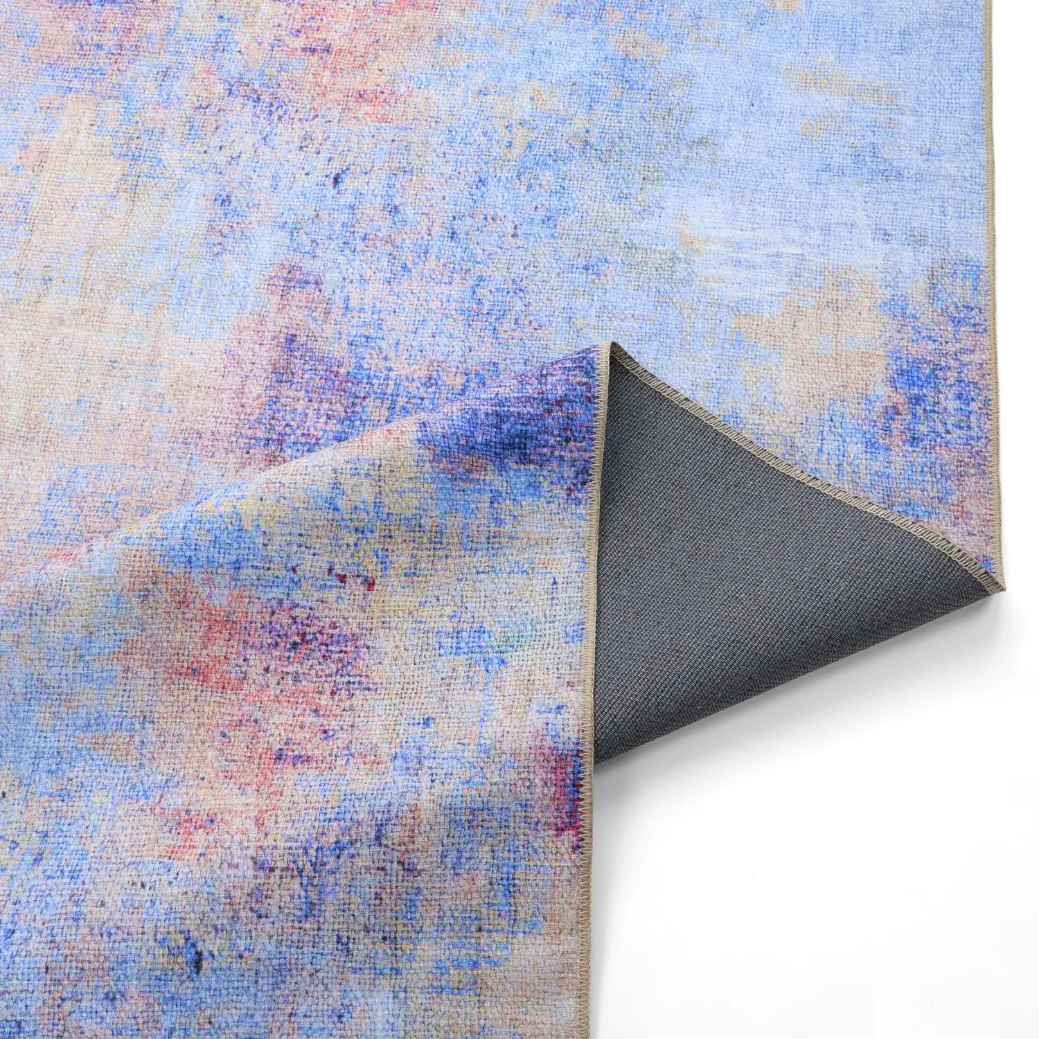 Vlakgeweven vloerkleed - Mogoro (blauw/multi)