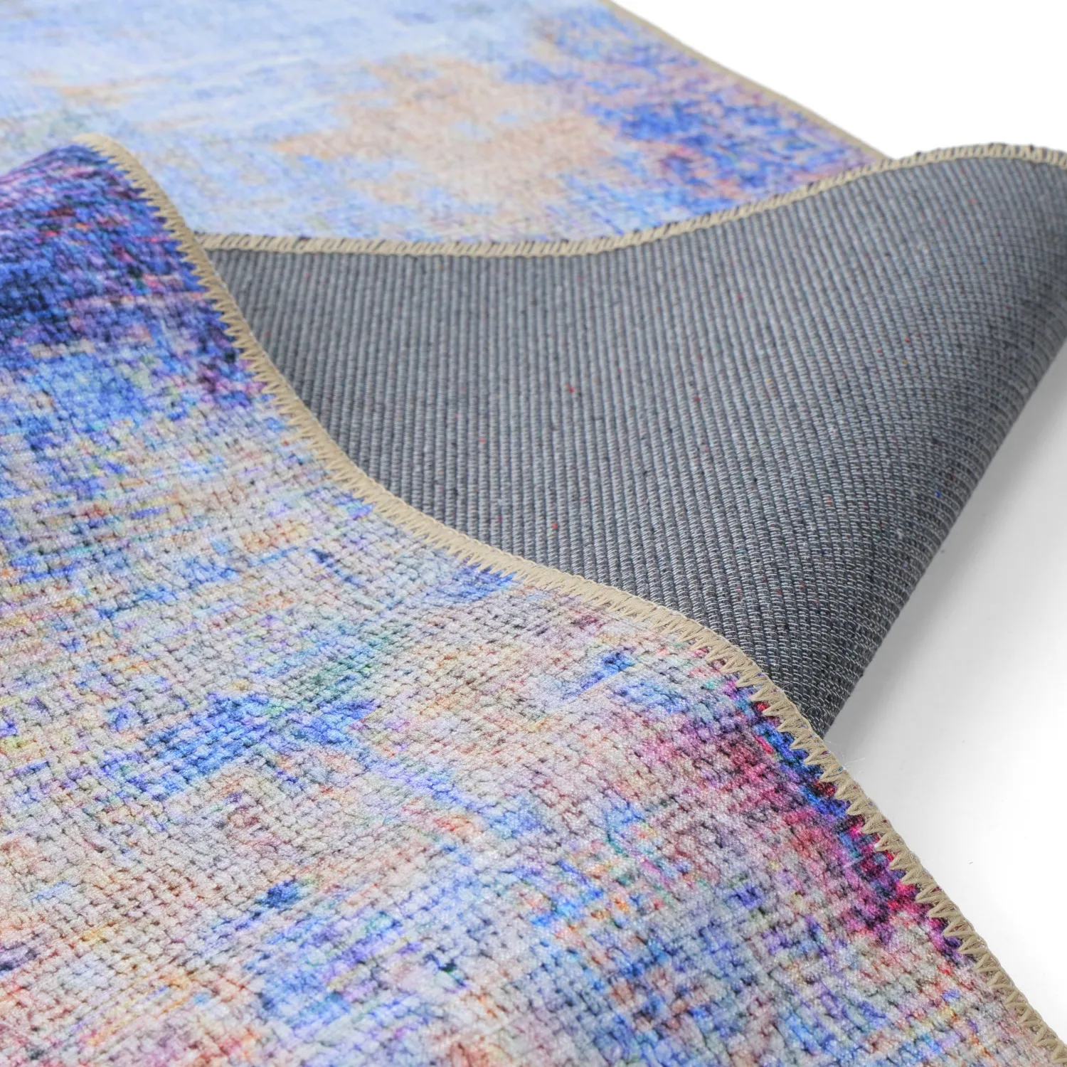 Vlakgeweven vloerkleed - Mogoro (blauw/multi)