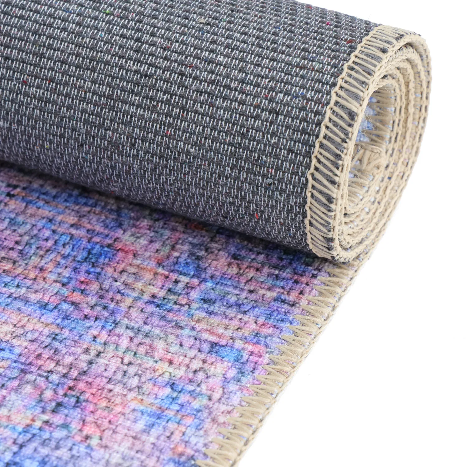Vlakgeweven vloerkleed - Mogoro (blauw/multi)