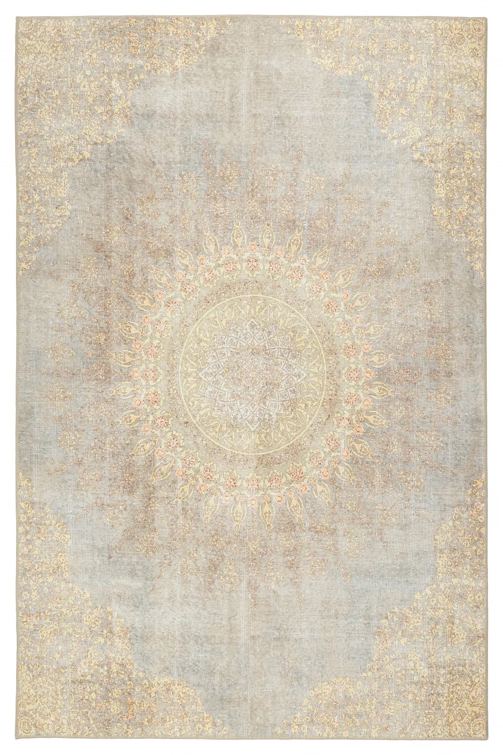 Vlakgeweven vloerkleed - Sandrigo (goud)