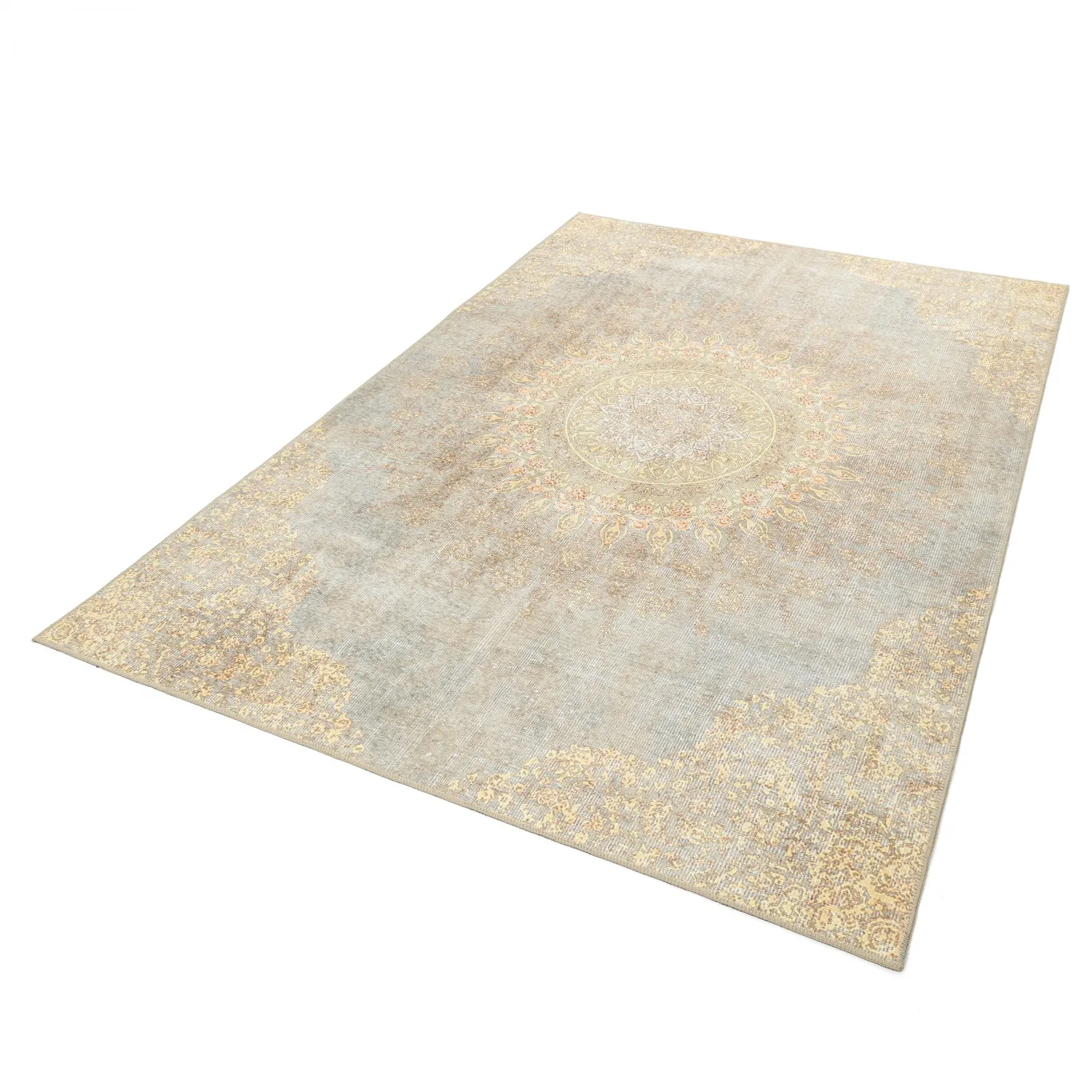 Vlakgeweven vloerkleed - Sandrigo (goud)