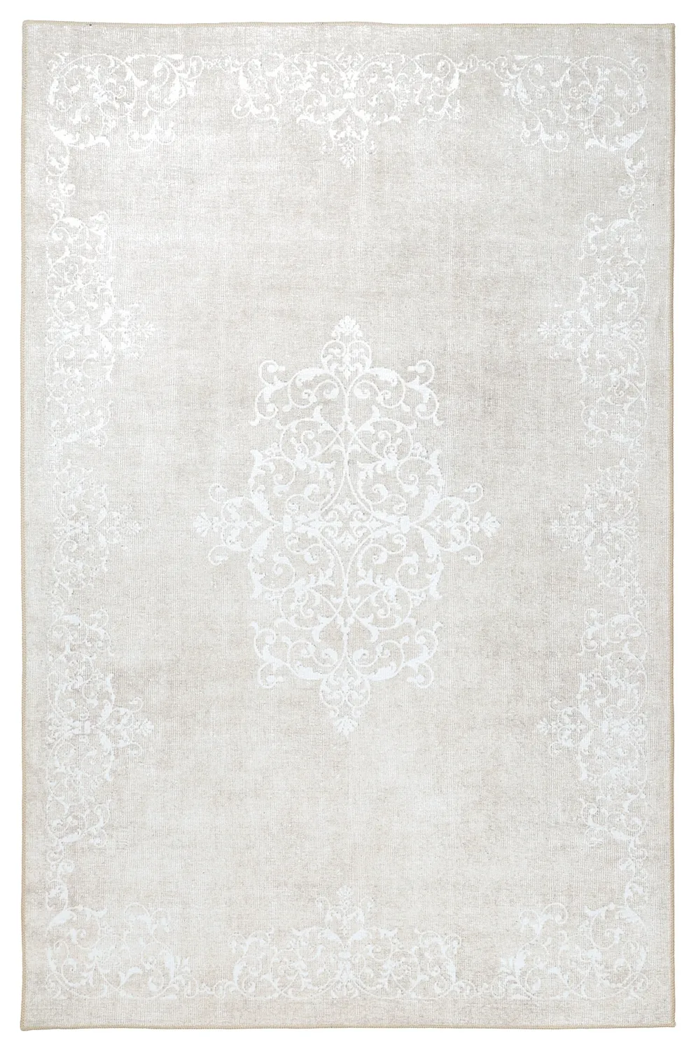 Vlakgeweven vloerkleed - Santi (beige)