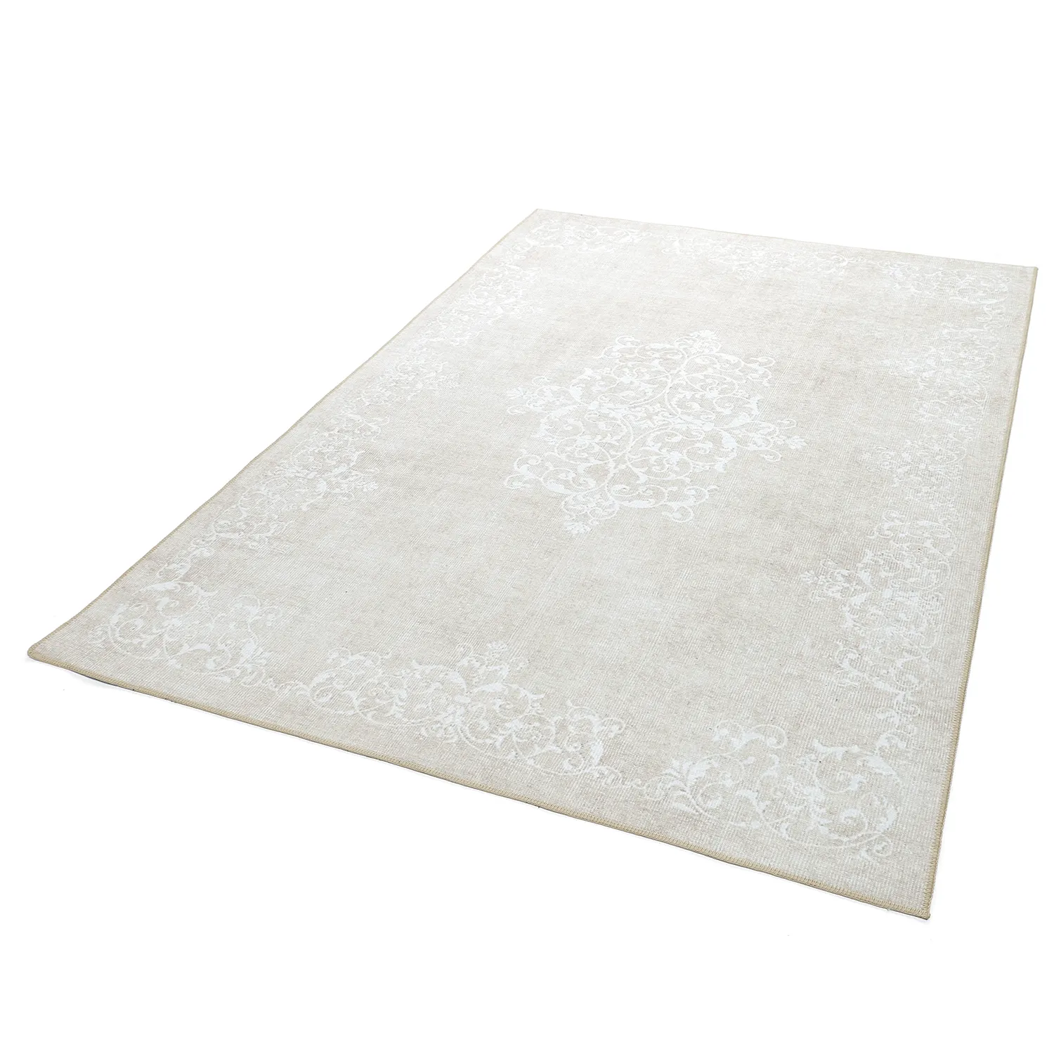Vlakgeweven vloerkleed - Santi (beige)