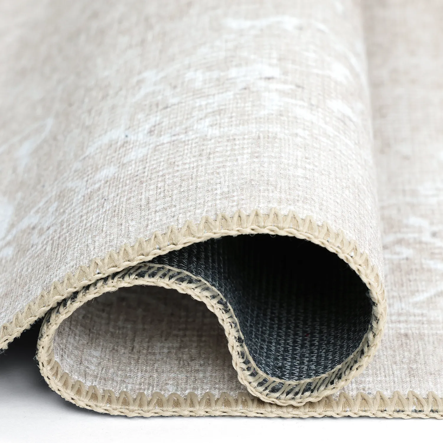 Vlakgeweven vloerkleed - Santi (beige)