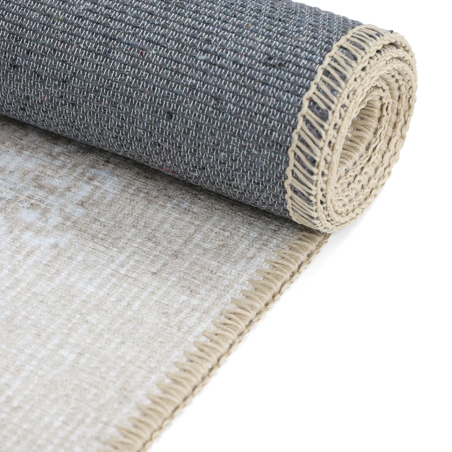 Vlakgeweven vloerkleed - Santi (beige)