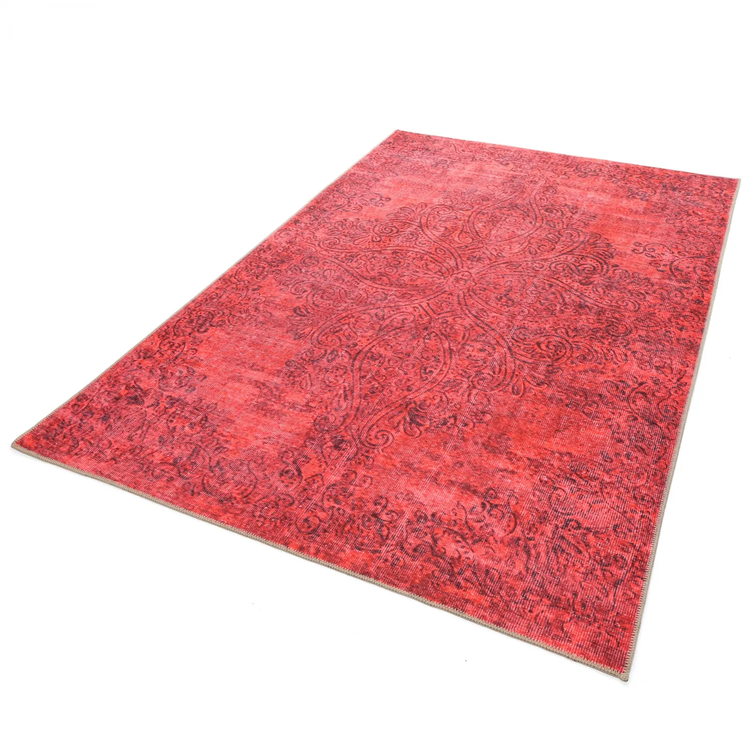 Vlakgeweven vloerkleed - Valenza (rood)