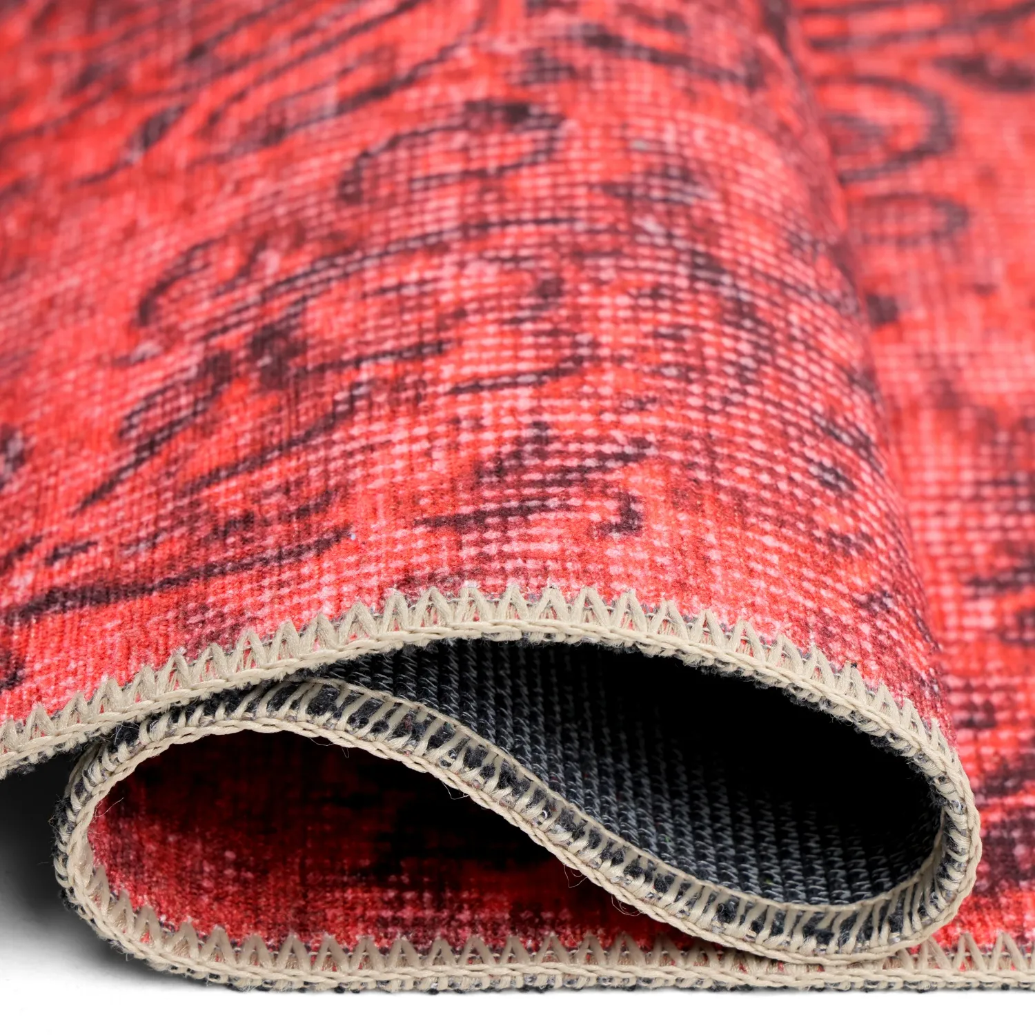 Vlakgeweven vloerkleed - Valenza (rood)