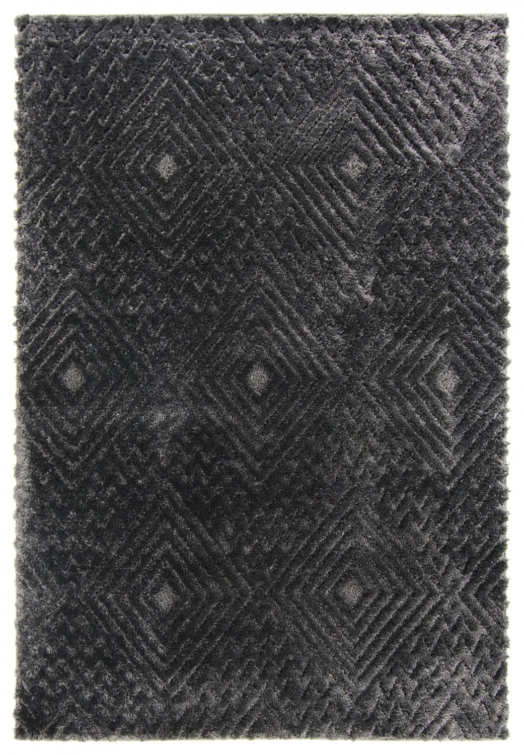 Hoogpolig vloerkleed - Stettin (zwart)