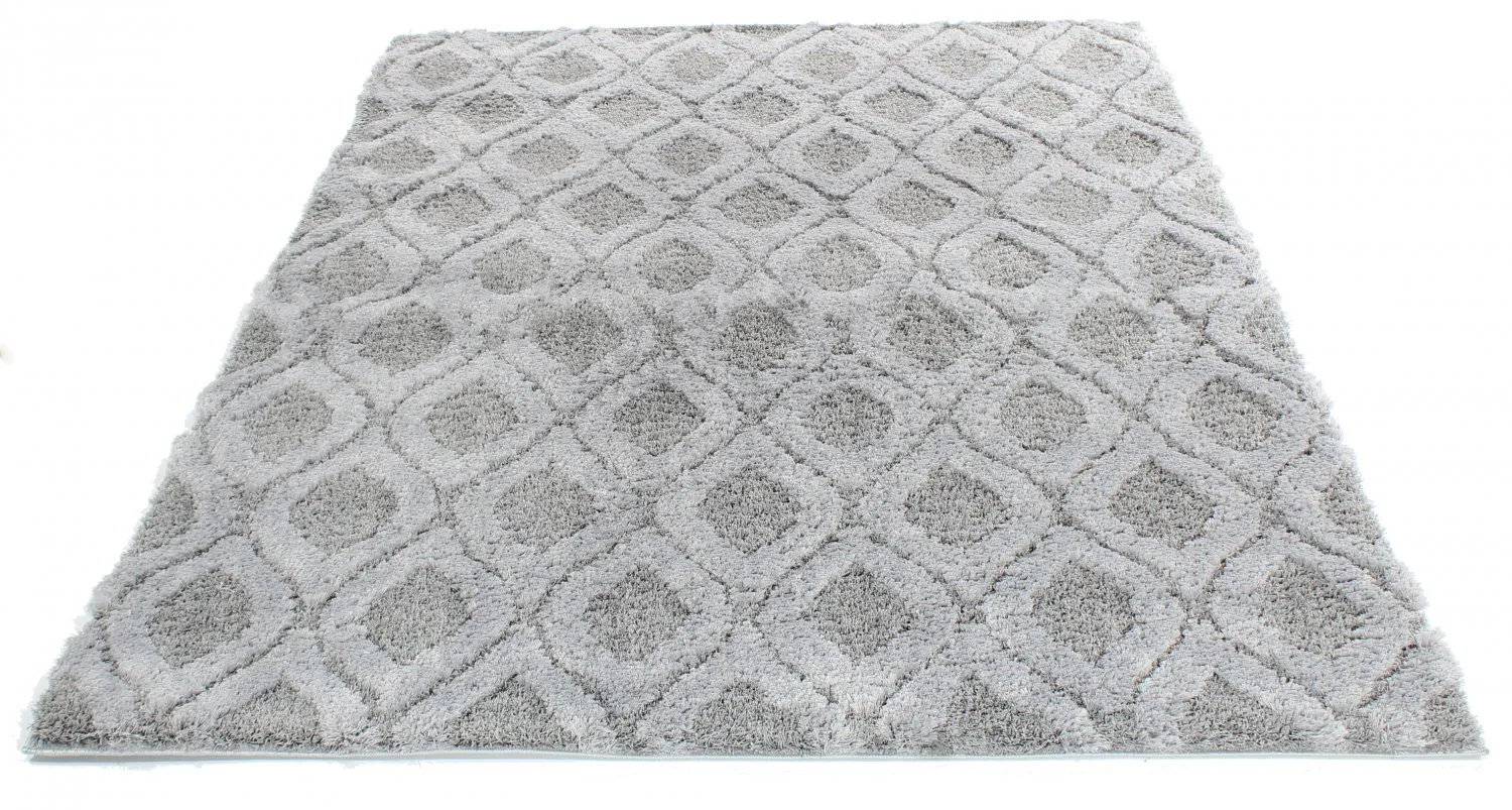 Hoogpolig vloerkleed - Everett (grijs)