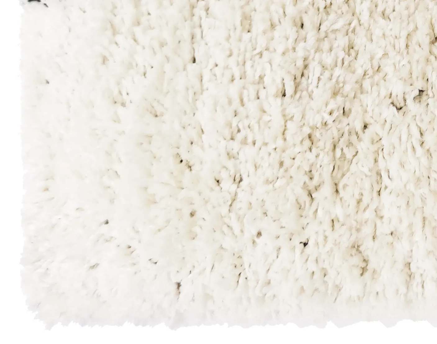 Hoogpolig vloerkleed - Tavola (zwart/wit)