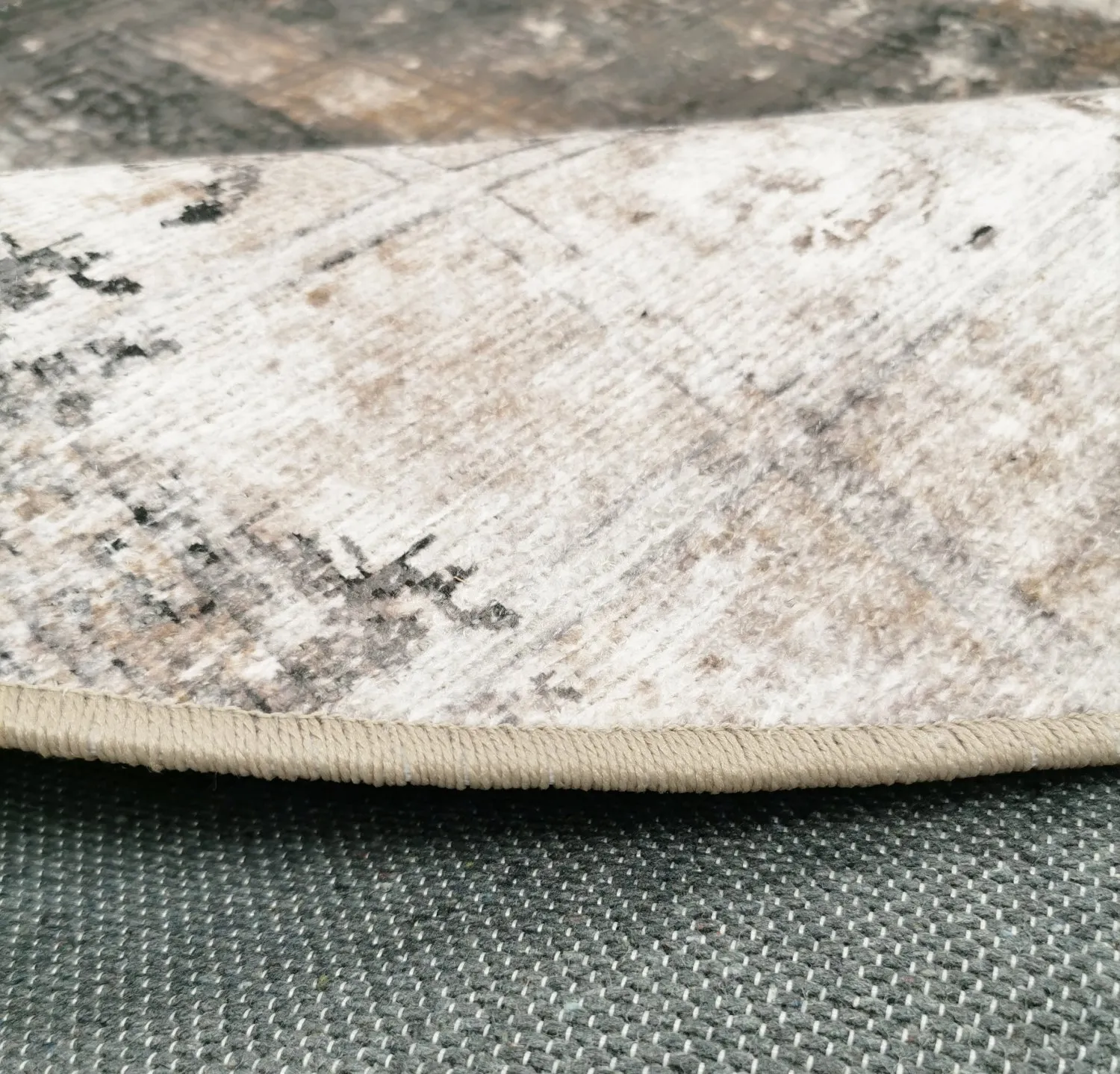 Rond vloerkleed - Flores (zwart/bruin/wit)