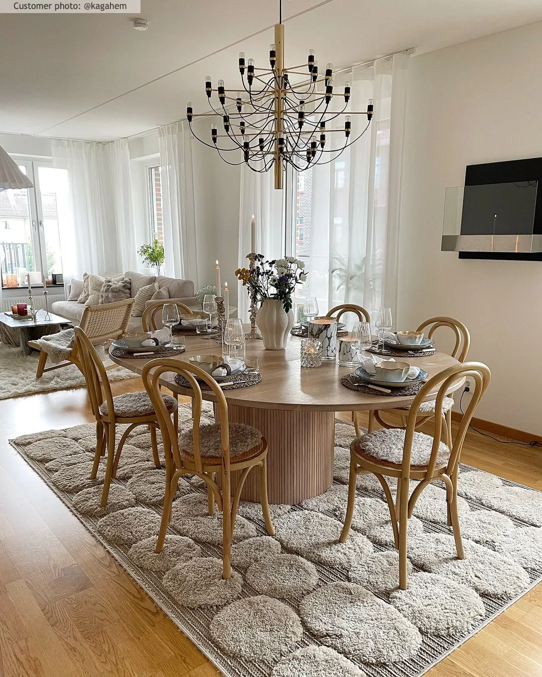 Hoogpolig vloerkleed - Fondi (beige)