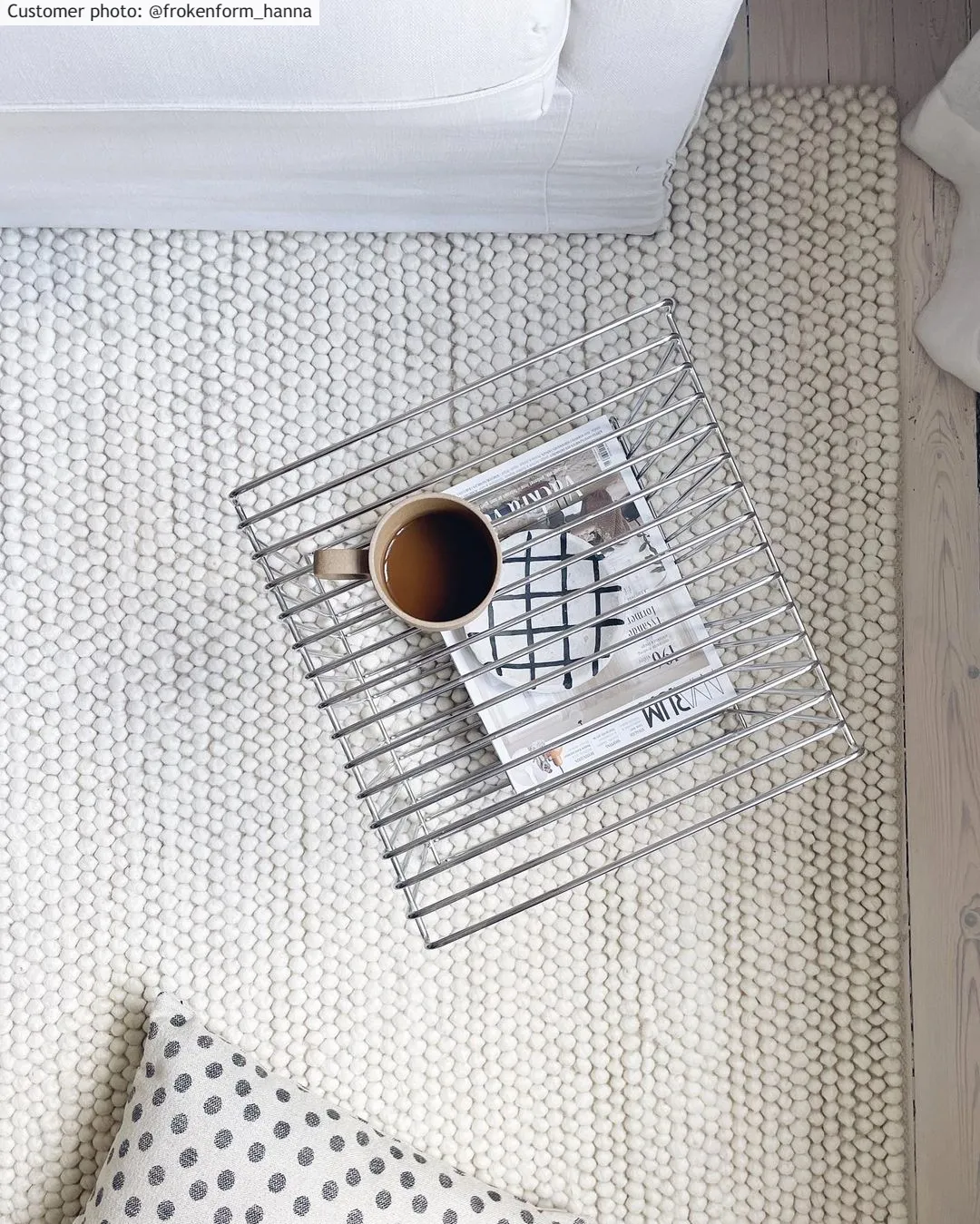 Wollen-vloerkleed - Avafors Wool Bubble (beige)