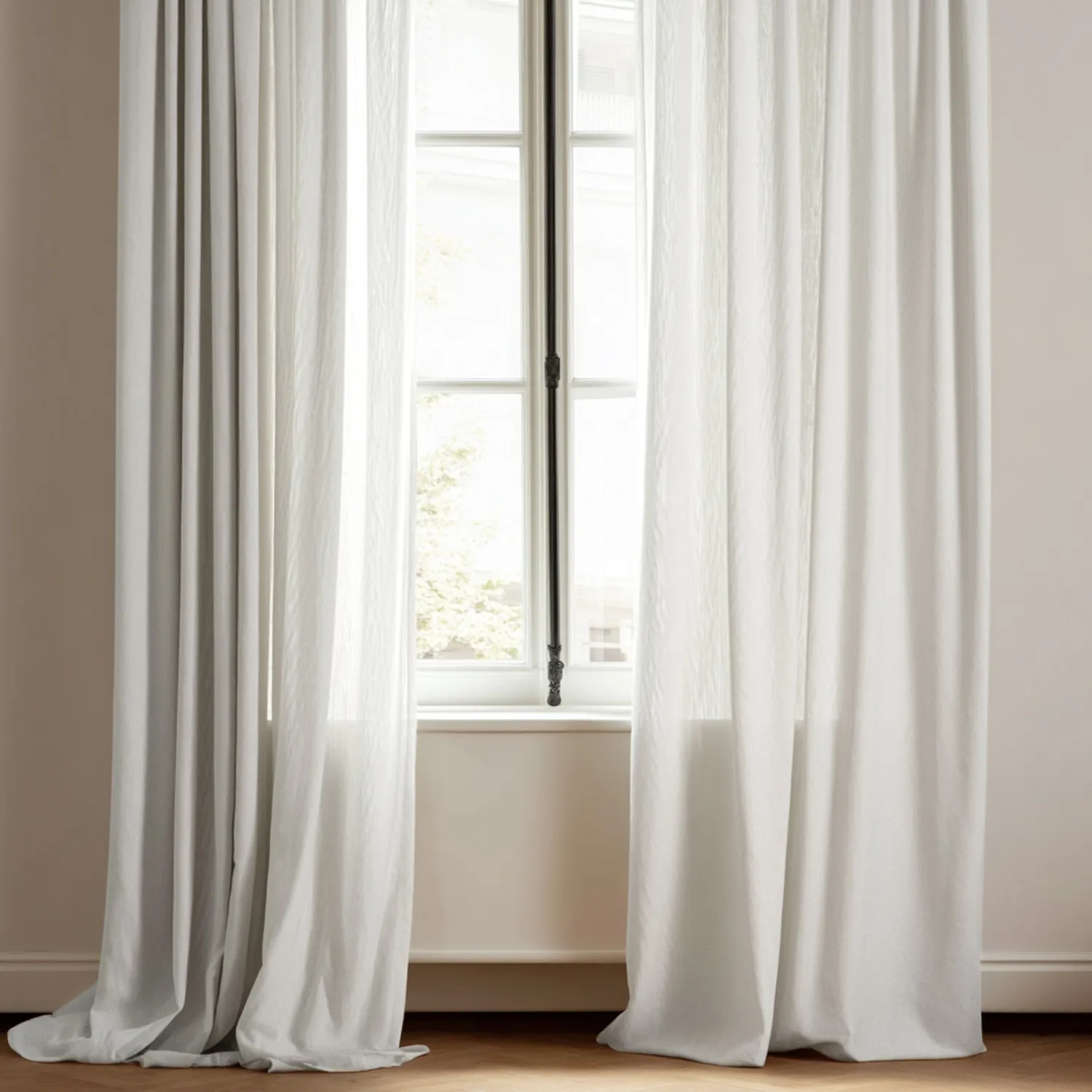 Gordijnen - Linnen gordijnen Luana (wit)