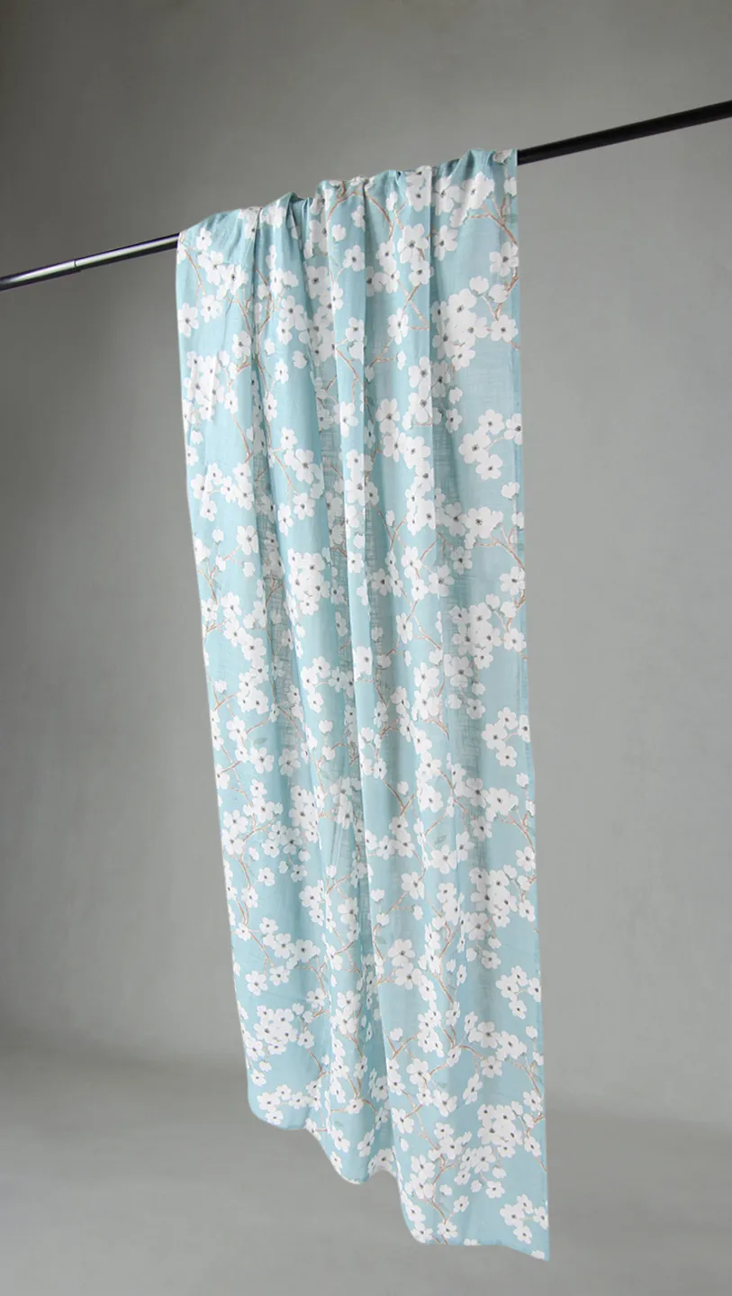 Gordijnen - Katoenen gordijn - Pia-Li (turkoois)