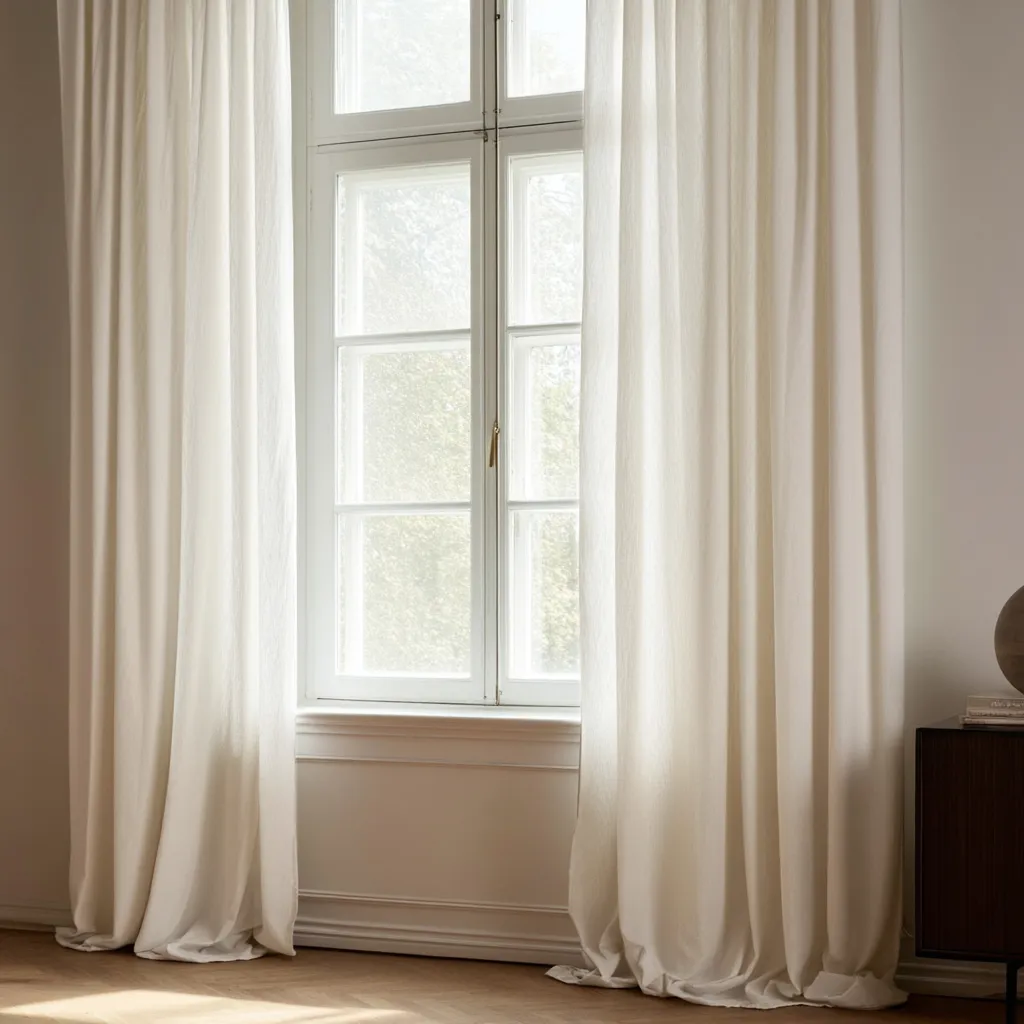 Gordijnen - Gordijn met linnenimitatie Andrada (beige)