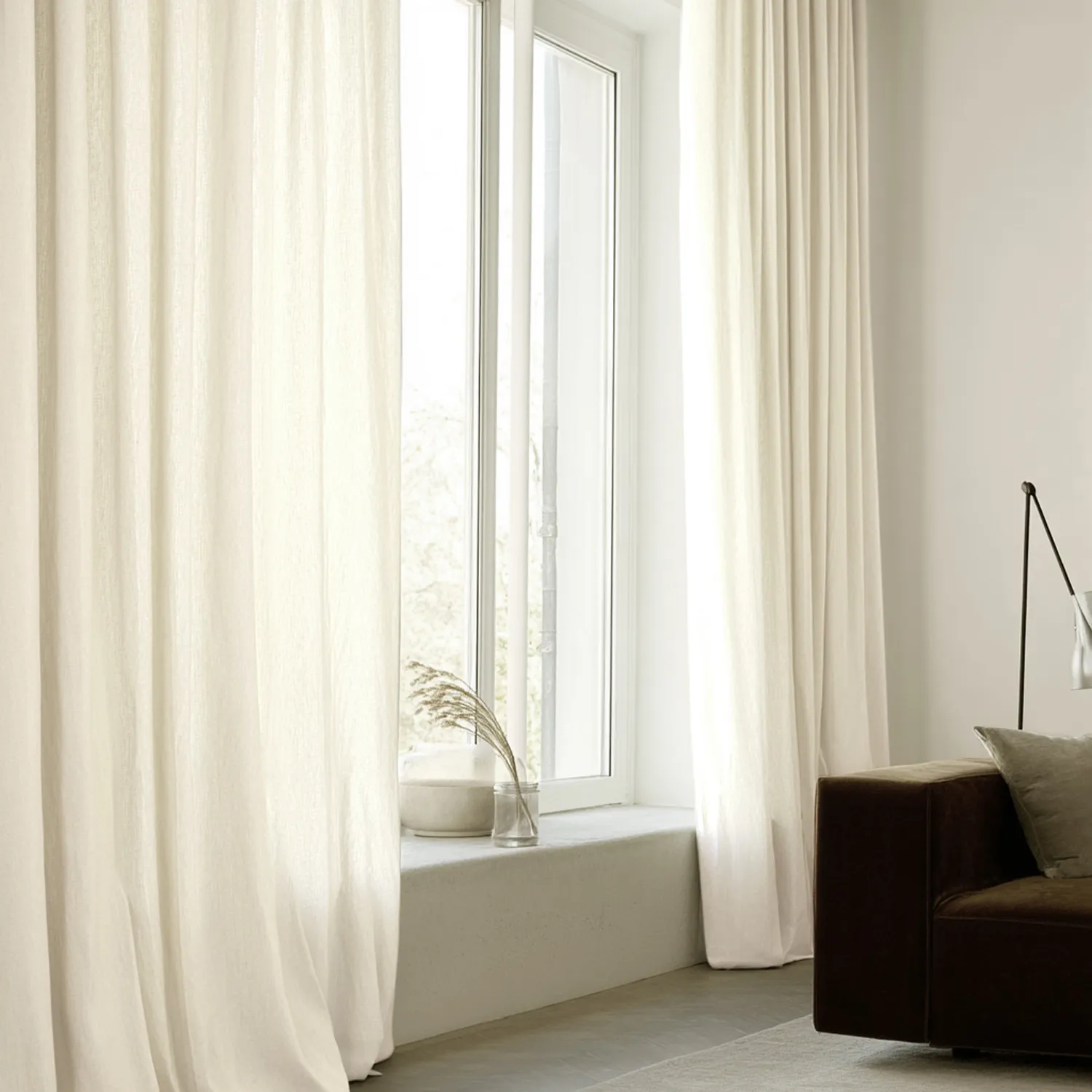 Gordijnen - Linnen gordijnen Melania (beige)